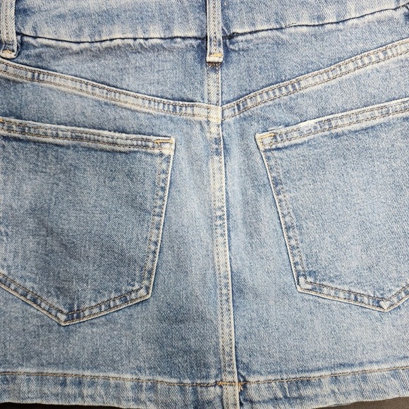 Forever 21 Denim Mini Skirt Womens Size Small Blue Jean Casual Y2K Style Skirt - Picture 5 of 11